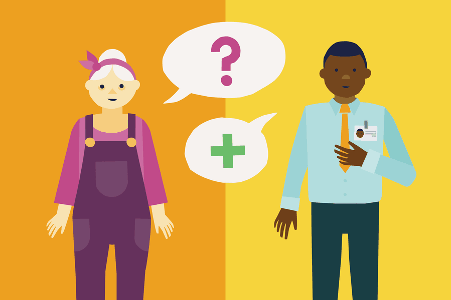 Dialogue between pharmacist and patient Dialogue between pharmacist and patient